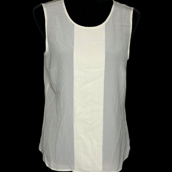 Talbots 100% Silk Cream Sleeveless Top Size 6 - Picture 1 of 5